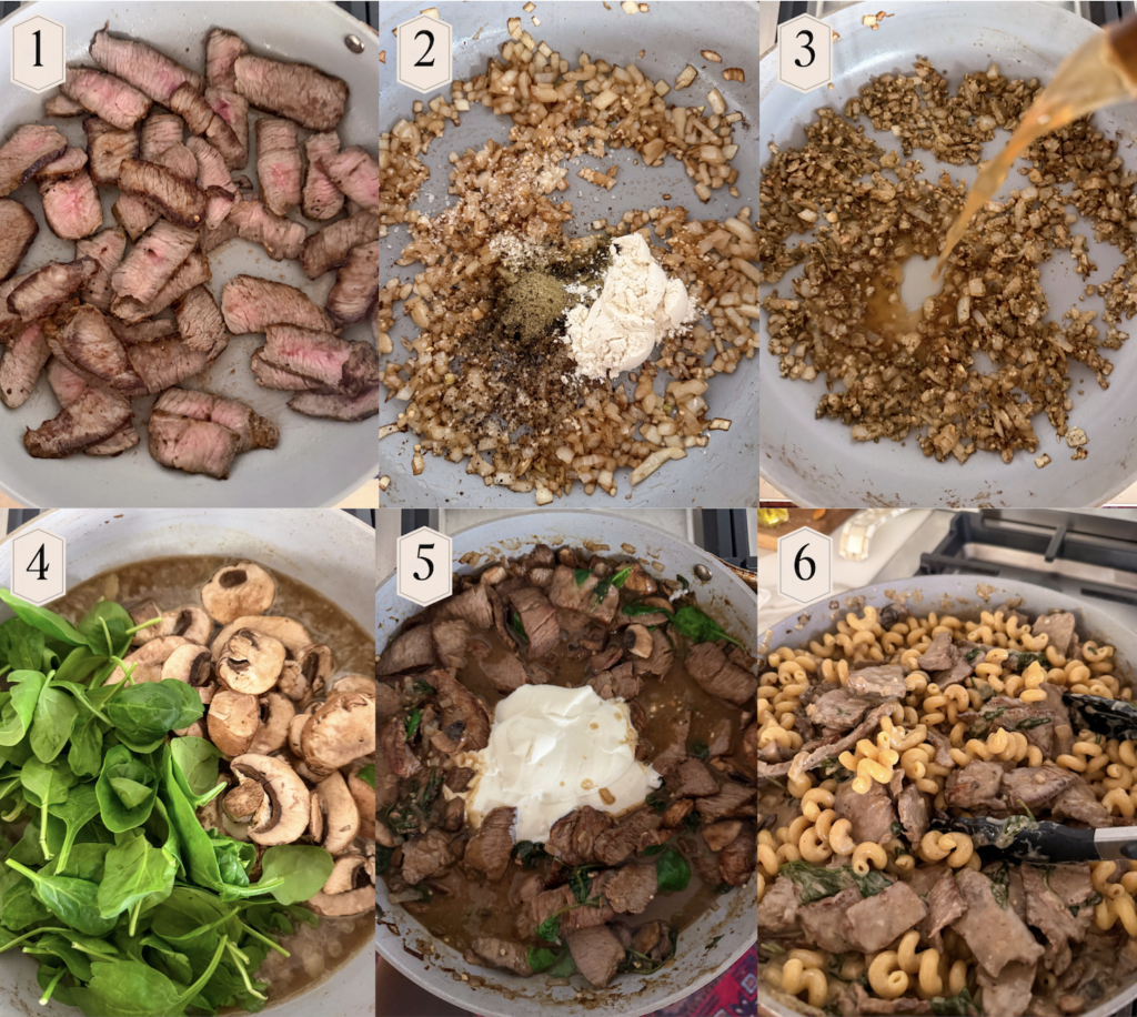 High protein beef stronganoff